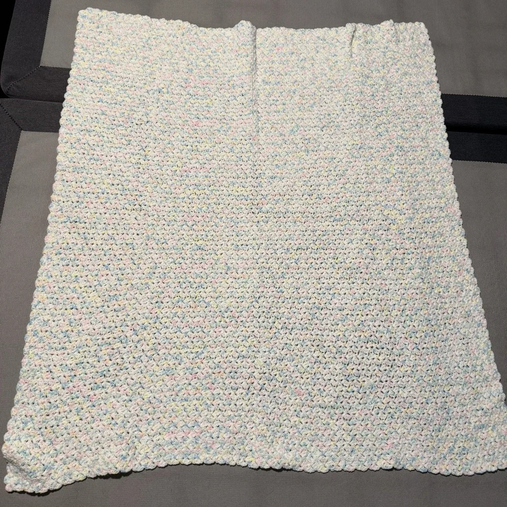 Homemade crocheted afghan baby Crib blanket‎ 36